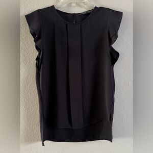 Zara Women's Black Sleeveless Blouse Size Small Button Back
